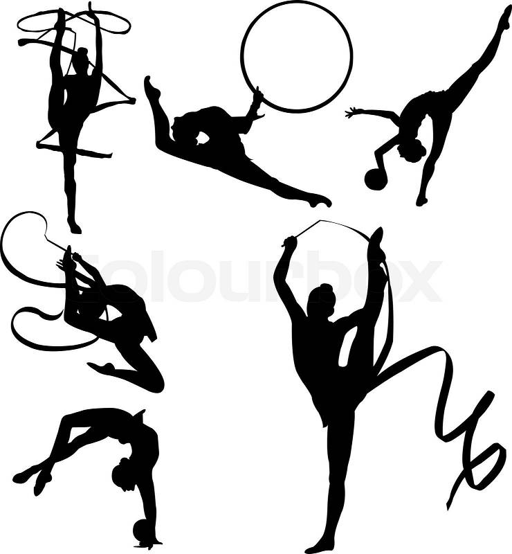 clip art gymnastics silhouette - photo #45